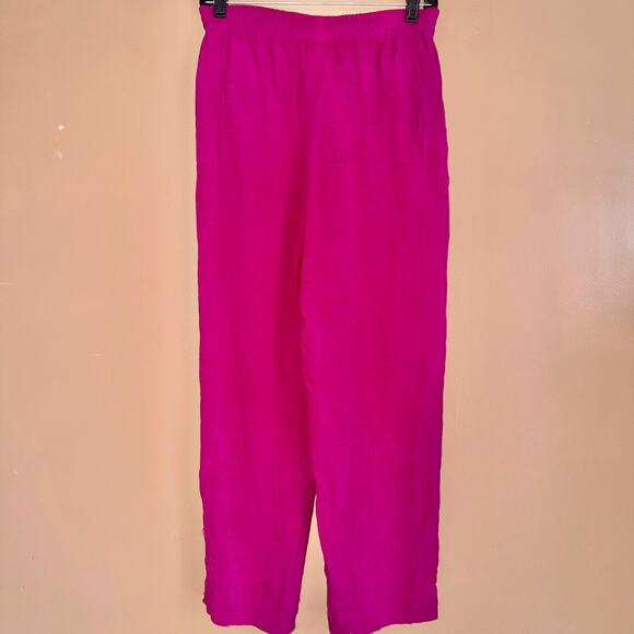 Dana Buchman Petite Women's Silk Magenta Pants - Size 2 - Picture 6 of 8